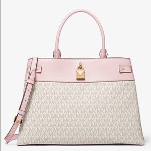 Michel Kors Gramercy Large Logo & Leather Satchel